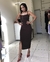 Imagem do Vestido Marrom Midi Fenda e Decote