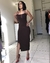 Vestido Marrom Midi Fenda e Decote - Pérola Deusa: Loja de Roupas - Roupas, Look Trabalho, Moda Online
