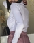 Conjunto Calça Rose e Blusa Manga Longa Branca na internet