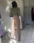 Blusa Manga Longa Canelada Verde - loja online
