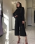 Conjunto Preto calça Pantacourt faixa e blusa manga longa - comprar online