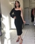 Vestido Midi Preto Nula Manga - comprar online