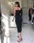 Vestido Midi Preto Nula Manga na internet