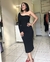 Vestido Midi Preto Nula Manga