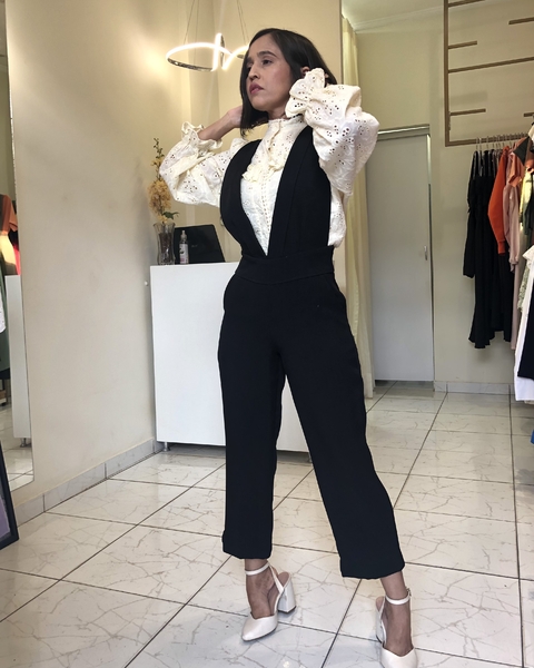 Conjunto Jardineira Requinte e Blusa Manga Longa Laise - comprar online