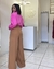 Camisa Feminina Pink Manga Plissada - loja online