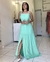 Imagem do Vestido Longo Violeta Verde Água