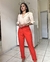 Calça Reta Alfaiataria Laranja - Pérola Deusa: Loja de Roupas - Roupas, Look Trabalho, Moda Online