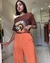 Calça Pantalona Faixa Laranja na internet
