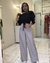Camisa Cropped Babados Preta