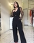 Jardineira Glamour Linho Preta - comprar online