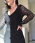 Vestido Longo Preto Tricô Manga Longa na internet