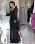 Vestido Longo Preto Tricô Manga Longa