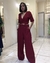 Calça Pantalona Alfaiataria Cinto Marsala - comprar online