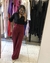 Calça Pantalona Alfaiataria Cinto Marsala na internet