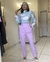 Cropped Floral Aghata Manga Longa