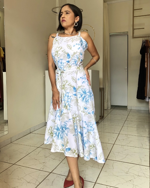 Vestido Midi Assimétrico Estampado - comprar online