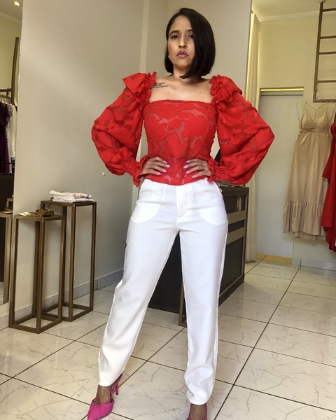 Cropped Luxo Vermelho