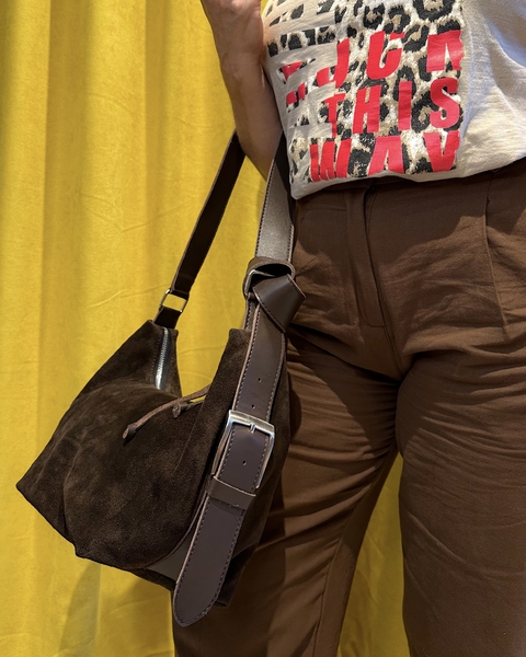 CARTERA MILAN GAMUZA CHOCOLATE - comprar online