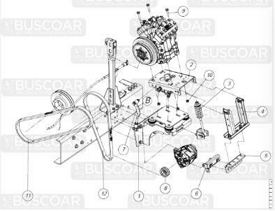 Conj. Suporte Com. Bitzer VW 15150 17230 OD E5 050-0750101-001