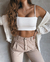 Cropped poliamida decote reto - comprar online
