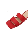 Sandalias chata rojo