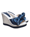 Sandalias taco chino moño negro