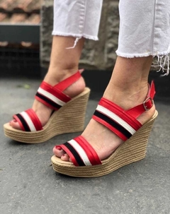 Zuecos Tricolor Rojo