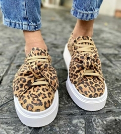 Zapatillas Con Moño Desmontable Leopardo