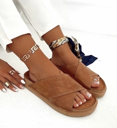 Sandalias Carla tiras Anchas marrón