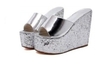 Sandalias plataforma forradas plata