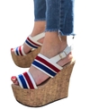 Sandalias con plataforma alta tiras whrite
