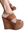Sandalias Candela marrón plataforma