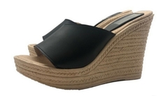 Sandalias taco chino plataforma negra