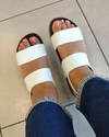 Sandalias Analía tiras blancas