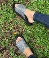 Sandalias fajas con gliters