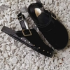 Zueco birk con tachas negro