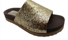 Sandalia gliters dorado