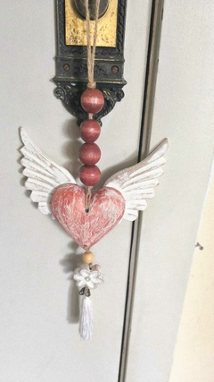 Coração enfeite de porta ou mesa - Aurora Acessorios