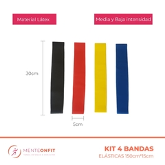 Banda Elástica Circular Entrenamiento Kit X 4 Intensidades