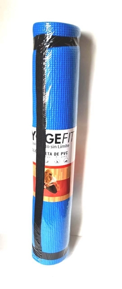 Mat Yoga Colchoneta Pilates Antideslizante Pvc 6mm espesor + Correa
