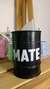 Yerbera Azucarera 250gr Matero Tambor Mate Colores Negro en internet