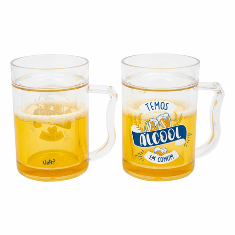 Dupla de Mini Canecas Congeláveis - Verão Temos Álcool - Uatt?