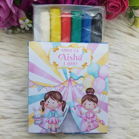 Massinha de modelar personalizada - 6 Cores