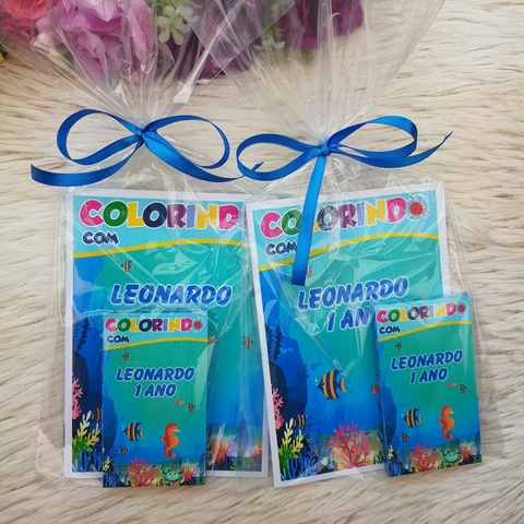 Kit de colorir - Fundo do mar