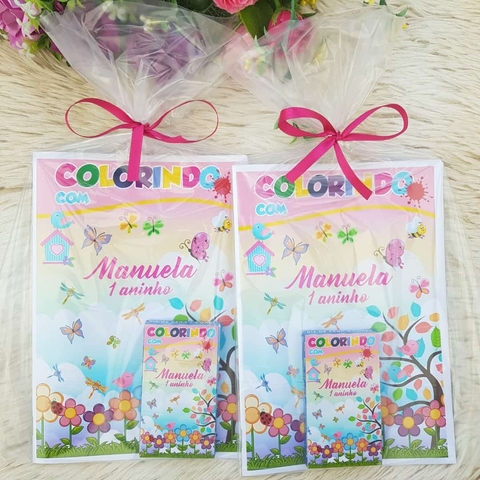 Kit de colorir grande - Jardim encantado