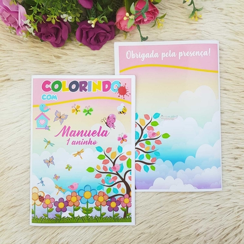 Livro de colorir grande - Jardim Encantado