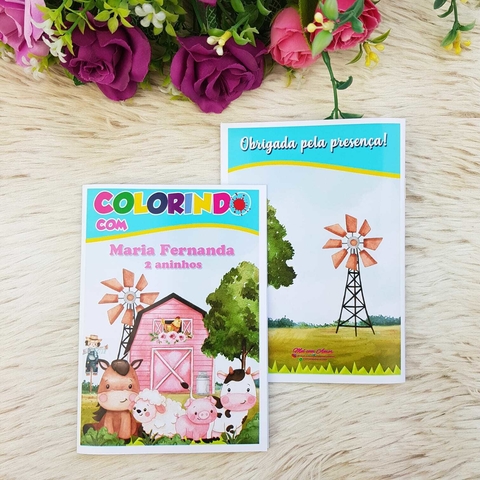 Livro de colorir pequeno - Fazendinha