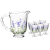 Conjunto Jarra com 6 taças de Cristal Jardim de Lavandas - comprar online