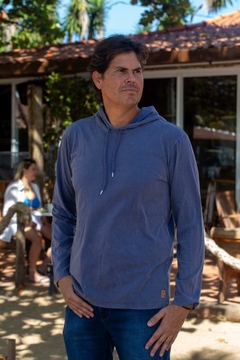 Blusa de frio MDI azul com capuz